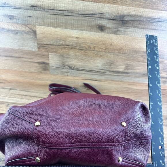 Annabel Ingall Isabella Purple Pebbled Leather Large Tote Satchel Bag - Picture 11 of 15